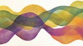Abstract waves of color in flowing patterns create a serene and artistic visual experience Royalty Free Stock Photo