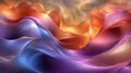Abstract waves of color in soft gradients, creating a serene and dynamic visual effect Royalty Free Stock Photo