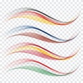 Abstract waves.The colors of the flag of Germany,France,Spain,Italy