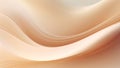 Abstract waves cream brown design with smooth curves and soft shadows on clean modern background