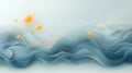 Abstract Waves with Floating Orange Spheres