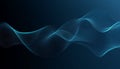 Abstract Waves of Geometric Motion Create a Dynamic Network Structure Under a Soft Blue Glow Royalty Free Stock Photo