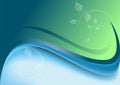 Abstract waves green blue background with white de Royalty Free Stock Photo