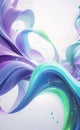 Abstract waves of iridescent blue and lilac background flow on a light background, Abstract wallpaper for design, Royalty Free Stock Photo
