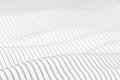 Abstract waves in minimalist white pattern. design for interiors, fashion, wallpaper. 3d render Royalty Free Stock Photo