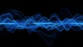 Abstract waves. Oscillation. Audio waveform. Futuristic waves visualization