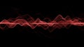 Abstract waves. Oscillation. Audio waveform. Futuristic waves visualization