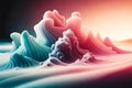 Abstract waves of spiral swirling liquid clouds. alcohol ink background. 3d foam texture. multicolored psychic trippy gas art. Royalty Free Stock Photo