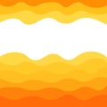 Abstract Orange and Yellow Waves Pattern Background