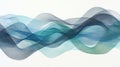 Abstract waves in varying shades of blue and green, creating a fluid, dynamic composition Royalty Free Stock Photo