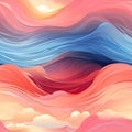 Abstract waves with vibrant colors and intricate landscapes (tiled)