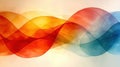 Abstract Waves in Warm and Cool Color Gradients Creating a Dynamic Visual Flow Royalty Free Stock Photo