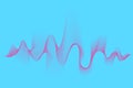 Abstract wavey blue pink background. Vector modern curve motion pattern Royalty Free Stock Photo
