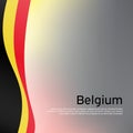 Abstract waving belgium flag. Creative background for belgium holidays postcard design. Business booklet. Paper cut style. Graphic Royalty Free Stock Photo