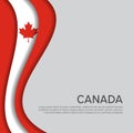 Abstract waving flag of canada. Paper cut style. Creative background in canada flag colors for holiday card design. National Royalty Free Stock Photo