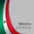 Abstract waving mexico flag. Creative background in mexico flag colors for holiday card design. National Poster. State mexican Royalty Free Stock Photo