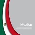 Abstract waving mexico flag. Creative background in mexico flag colors for holiday card design. National Poster. State mexican Royalty Free Stock Photo