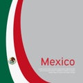 Abstract waving mexico flag. Creative background in mexico flag colors for holiday card design. National Poster. State mexican Royalty Free Stock Photo