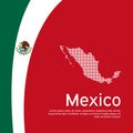 Abstract waving mexico flag mosaic map. Creative background in mexico flag colors for holiday card design. National poster. State Royalty Free Stock Photo