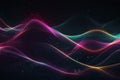 Abstract waving particle technology background design ai generated Royalty Free Stock Photo