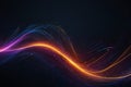 Abstract waving particle technology background design ai generated Royalty Free Stock Photo