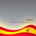 Abstract waving spain flag. Creative background for spain patriotic holiday card design. National Poster. Spanish state patriotic