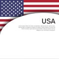 Abstract waving usa flag. Creative background for american patriotic holiday design. Business booklet, cover, banner in US colors Royalty Free Stock Photo