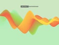 Abstract wavy background for banner, flyer, book cover, poster. Dynamic effect. Vector illustration. Design template Royalty Free Stock Photo