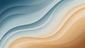 Abstract Wavy Background with Blue and Tan Layers and Subtle Texture waves Royalty Free Stock Photo