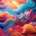 Abstract wavy background. 3d rendering, 3d illustration