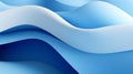 Abstract wavy background. 3d vector illustration. Blue color. Generative AI Royalty Free Stock Photo