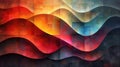 Abstract wavy background, multicolored waves patterns wallpaper