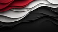 Abstract wavy background with red, white and black colors Royalty Free Stock Photo