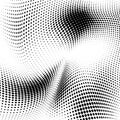 Abstract Wavy Black and White Halftone Texture. Vector black and white background