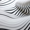 Abstract Wavy Black And White Lines: A Calm And Meditative Design