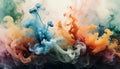 warm color smoke, soft surface like water, smoky style, soft touching, created using multiple layer paint, Royalty Free Stock Photo