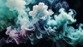 cool color smoke, soft surface like water, smoky style, soft touching, created using multiple layer paint, Royalty Free Stock Photo