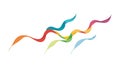 Abstract Wavy Colorful Lines Dynamic Flow Pattern, vector design Generative AI Royalty Free Stock Photo