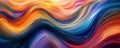 Abstract wavy colorful pattern, vibrant fluid art. Creative digital background with dynamic multicolored lines concept