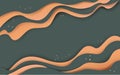 Abstract wavy digital paper cut style banner