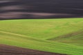 Abstract wavy fields on South Moravia Royalty Free Stock Photo