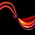 Abstract wavy glowing lines