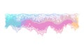 Abstract Wavy Gradient Border, Fluid Colorful Element, vector design Generative AI Royalty Free Stock Photo