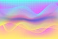 Abstract wavy holographic vibrant color background