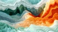 Abstract Wavy Landscape With Warm And Cool Tones Royalty Free Stock Photo