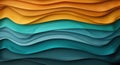 abstract wavy landscape with warm and cool tones Royalty Free Stock Photo