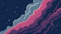 Abstract Wavy Layered Background Pattern, Dynamic Texture Design, vector design Generative AI Royalty Free Stock Photo