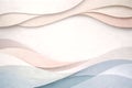 Abstract wavy layers background in soft pastel and muted blue tones Royalty Free Stock Photo