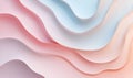 Abstract wavy layers in pastel colors, soft gradients, smooth curves