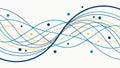 Abstract wavy line pattern design illustration, vector design Generative AI Royalty Free Stock Photo